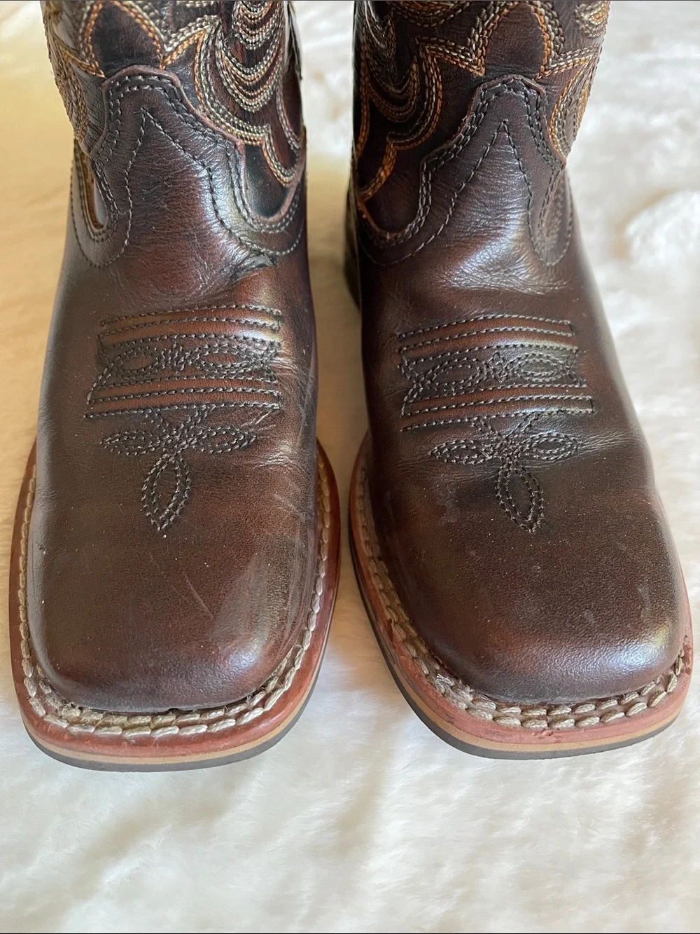 Smoky Mountain Boys Western Pull-On Leather Boots - Brown SZ 13.5